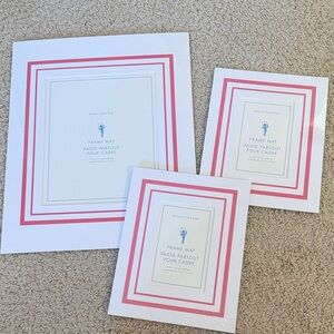 Pottery Barn Kids White Frame Mats with Pink Trim - 3 Pack